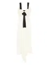 Siedres Élodie Bow-detail Asymmetrical Dress In White