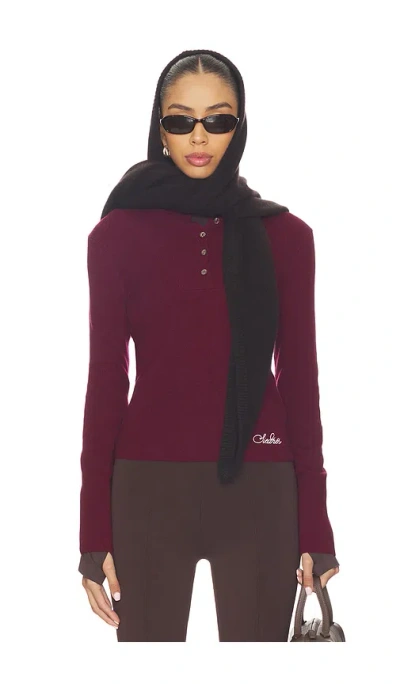 Siedres Elora Top In Burgundy