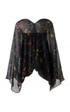 Siedres Erus Chiffon Wrap Top In Multi