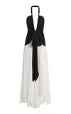 Siedres Siedrés Exclusive Liessa Ruched Maxi Dress In Multi