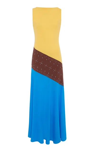 Siedres Siedrés Fens Color-block Midi Dress In Multi