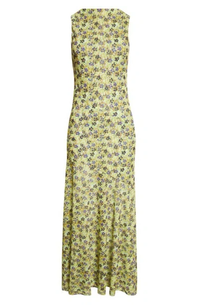 Siedres Siedrés Fens Floral Open Back Chiffon Maxi Dress In Multi