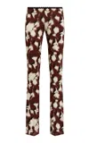 Siedres Flo Printed Jersey Flare Pants In Multi