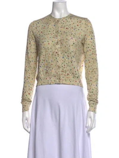 Pre-owned Siedres Floral Print Crew Neck Sweater In Neutrals