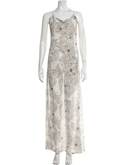 Pre-owned Siedres Floral Print Long Dress In Multicolor