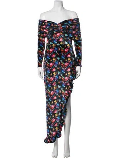 Pre-owned Siedres Floral Print Long Dress In Multicolor