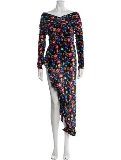 Pre-owned Siedres Floral Print Long Dress In Multicolor