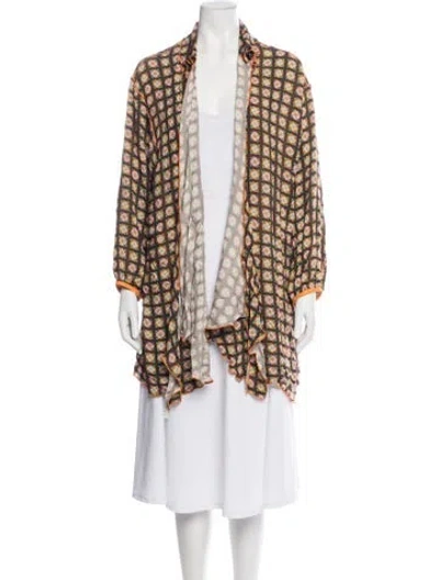 Pre-owned Siedres Floral Print Lounge Set In Brown