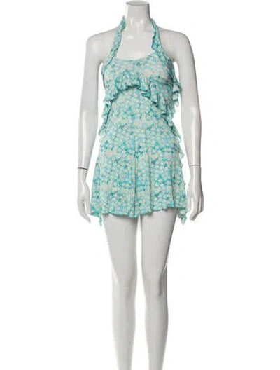 Pre-owned Siedres Floral Print Mini Dress In Multi