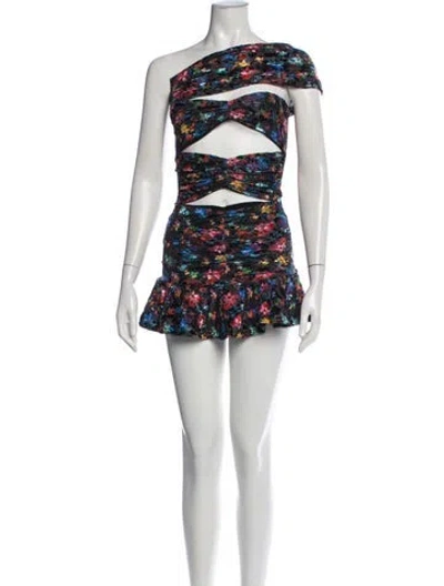 Pre-owned Siedres Floral Print Mini Dress In Neutral