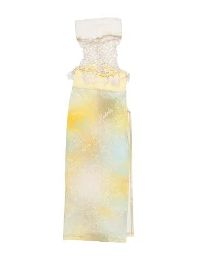 Pre-owned Siedres Floral Print Mini Dress In Yellow