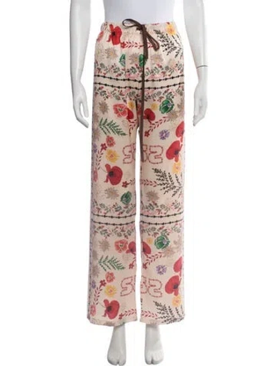 Pre-owned Siedres Floral Print Pajamas In Neutrals