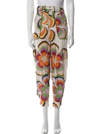 Pre-owned Siedres Floral Print Skinny Leg Pants In Multi