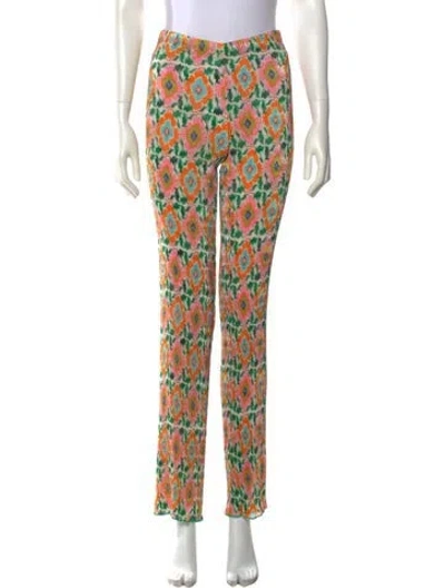 Pre-owned Siedres Floral Print Straight Leg Pants W/ Tags In Multicolor