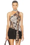 Siedres For Fwrd One Shoulder Tank Top In Multi