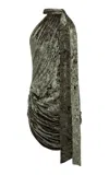 Siedres Franky Halter Velvet Mini Dress