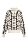 Siedres Geneva Half-zipped Wool-blend Sweater In Multi