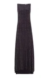 Siedres Grace Studded Midi Dress In Brown