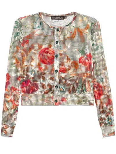 Siedres Graphic-print Cropped Shirt In Multi