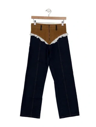 Pre-owned Siedres High-rise Straight Leg Jeans In Blue