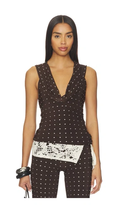 Siedres Hunni Top In Brown