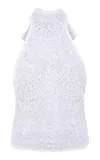Siedres Indy Crocheted Lace Top In White