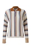 Siedres Ira Knit Polo Top In Multi