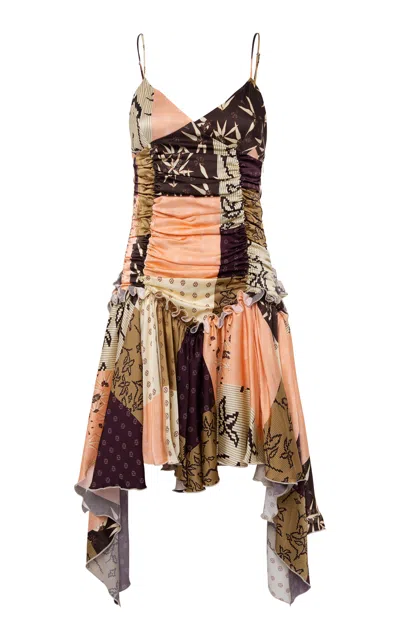 Siedres Jaz Ruffled Satin Mini Dress