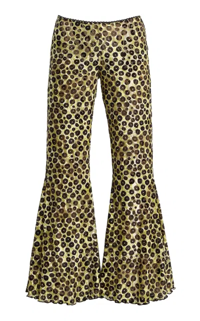 Siedres Siedrés Jeslynn Cheetah Flared Pants In Multi