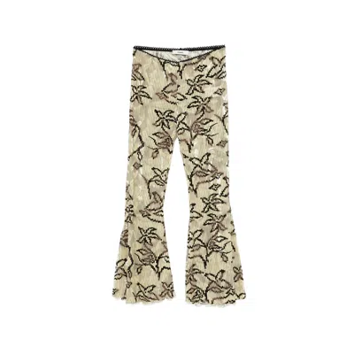 Siedres Jeslynn Floral-print Pleated Trousers In Neutral