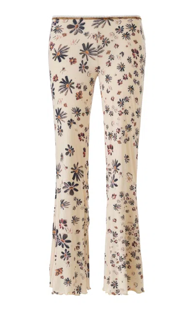 Siedres Jeslynn Low-rise Jersey Flare Pants In Multi