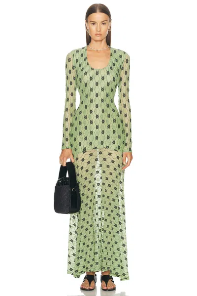 Siedres Jolli Embroidered Mesh Maxi Dress In Multi