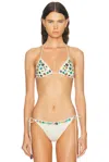 Siedres Juniper Bikini Top In Animal Print