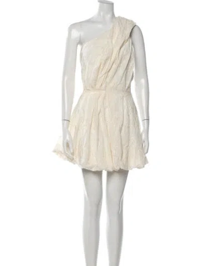 Pre-owned Siedres Lace Pattern Mini Dress W/ Tags In Neutrals