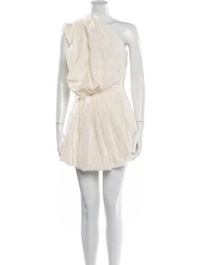 Pre-owned Siedres Lace Pattern Mini Dress W/ Tags In Neutrals