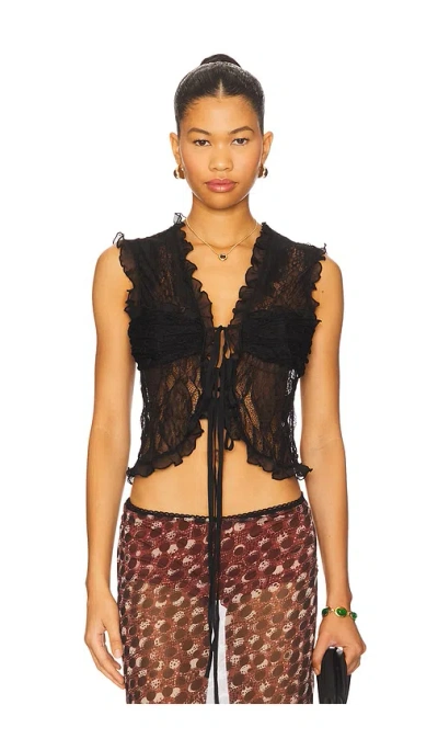 Siedres Laria Top In Black