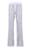 Siedres Leane Crocheted Lace Straight-leg Pants In White