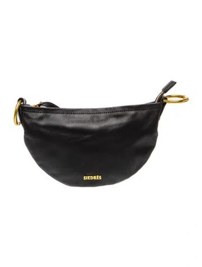 Pre-owned Siedres Leather Belt Bag In Black