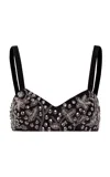 Siedres Lemy Embellished Bralette In Multi