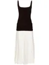 Siedres Liena Pleated Jersey-cotton Maxi Dress In Brown