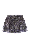 Siedres Lina Floral Chiffon Shorts In Multi