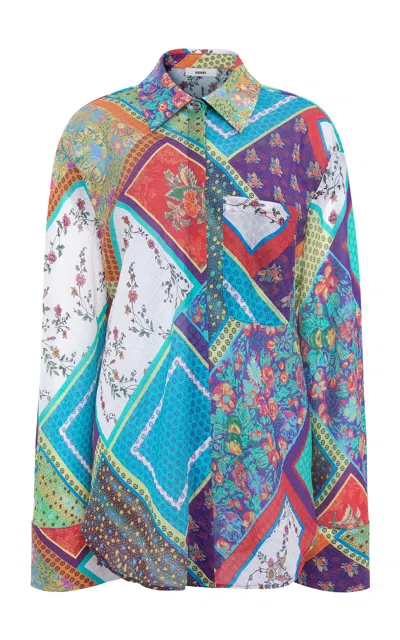 Siedres Siedrés Lou Patchwork-print Shirt In Multi
