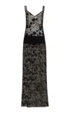 Siedres Lucille Embellished Tulle Maxi Slip Dress In Black