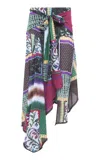 Siedres Lumier Patchwork Cotton-voile Midi Skirt In Multi