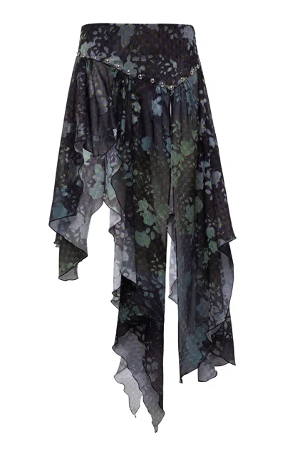 Siedres Lunelle Asymmetric Chiffon Skirt