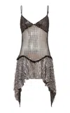 Siedres Lustina Sequined Mini Dress In Silver