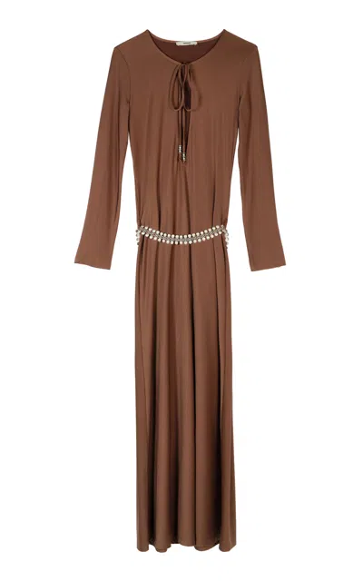 Siedres Siedrés Magy Maxi Dress In Brown
