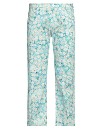 Siedres Siedrés Man Jeans Turquoise Size 34 Cotton In Blue