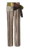 Siedres Manoce Cotton Wide-leg Pants In Multi