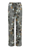 Siedres Manoce Devoré Chiffon Wide-leg Pants In Multi